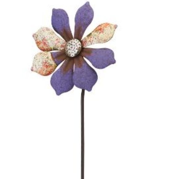 Regal Art & Gift Rustic Flower Wind Spinner - Purple - Picture 2 of 2